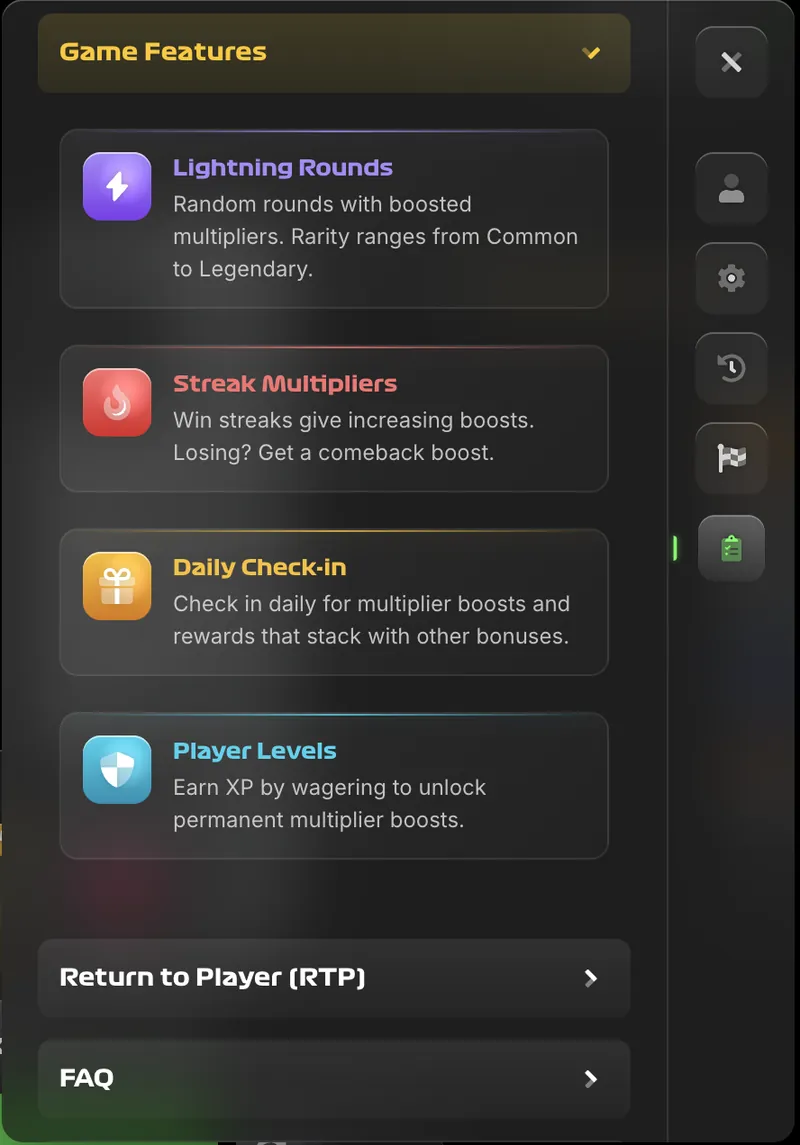 Stair Pong game features overview showing Lightning Rounds, Streak Multipliers, Daily Check-in, Player Levels