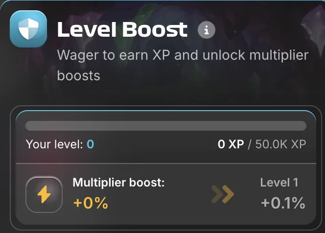 Stair Pong player level boost XP multiplier panel