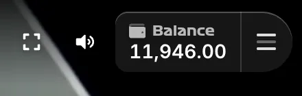 Stair Pong player balance display in top-right of interface